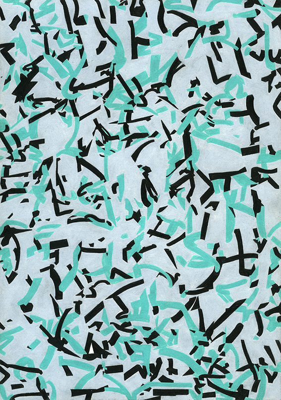 Stephan van den Burg | Untitled (Borrowed Settings #17), 2024 | colored pencil on paper, 29.7 x 21 cm