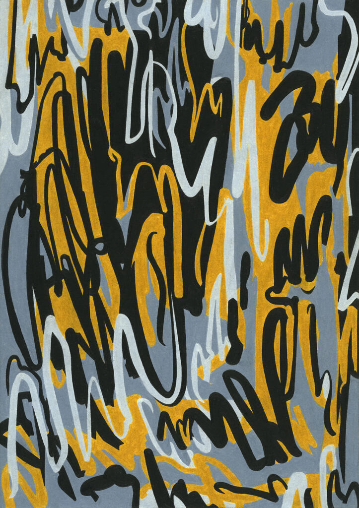 Stephan van den Burg | Untitled (Borrowed Settings #18), 2024 | colored pencil on paper, 29.7 x 21 cm